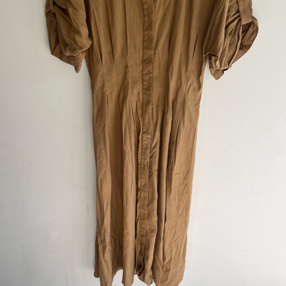 VERONICA BEARD Midi Linen Blend Adavi Shirt Dress Size 8 - Picture 5 of 9